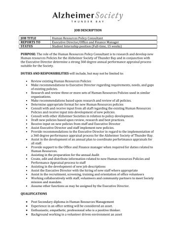 personnel director job description