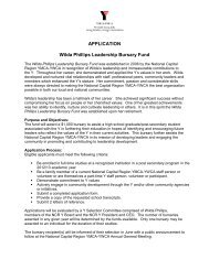 APPLICATION Wilda Phillips Leadership Bursary Fund - Ymcaywca.ca