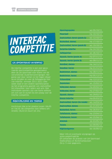 Universiteit & Hogescholen Antwerpen SPORT ... - mysportspage.eu