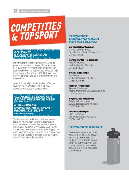Universiteit & Hogescholen Antwerpen SPORT ... - mysportspage.eu
