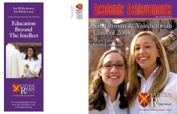 Salutatorian & Valedictorian Class of 2008 - Father Ryan High School