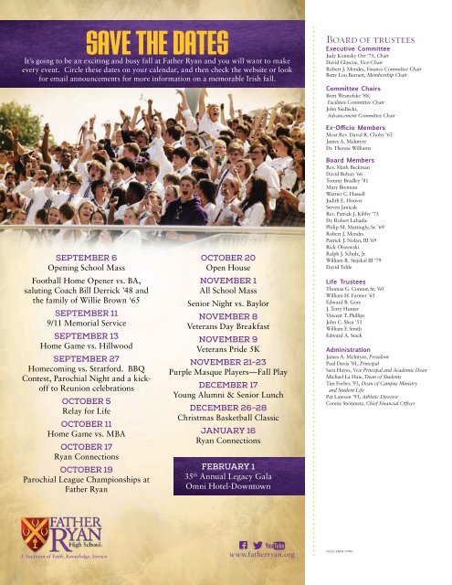 Read the Summer 2013 Issue! - Father Ryan High School