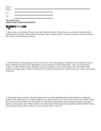 scarlet letter essay topics