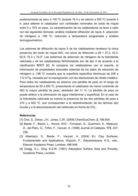 2011 Jornada CientÃ­fica de la Sociedad EspaÃ±ola de Arcillas 14 de ...