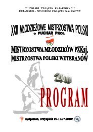 Program regat - Polski ZwiÄzek Kajakowy