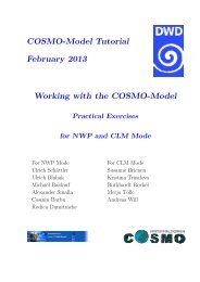COSMO-Model Tutorial 2013 - CLM-Community