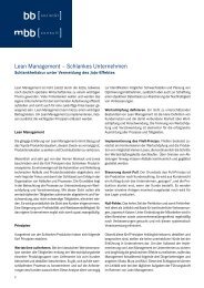 Lean Management â Schlankes Unternehmen