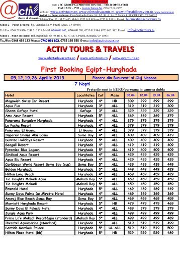 ACTIV TOURS & TRAVELS - Activ Tours ERP