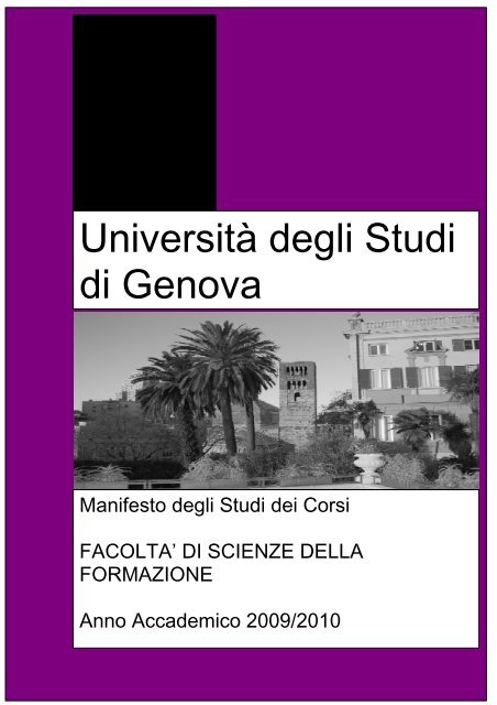 Università degli Studi di Genova - Scienze della Formazione