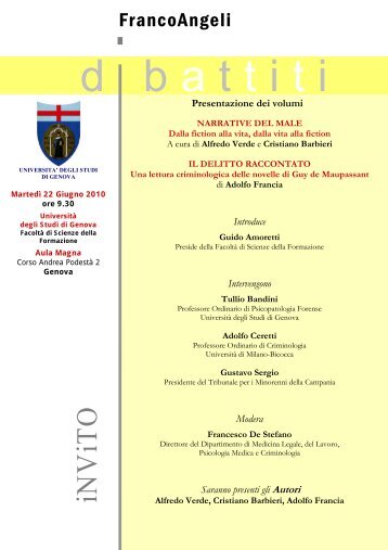 dbattiti - Scienze della Formazione - Università degli Studi di Genova