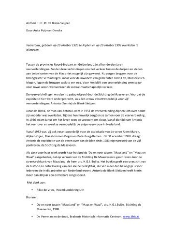 Antonia T.J.E.M. de Blank-Sleijpen - Schatten van Brabant