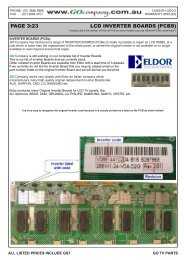 PAGE 3:23 LCD INVERTER BOARDS (PCBS) - GO Company
