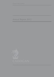 Annual Report 2012 - Cadogan