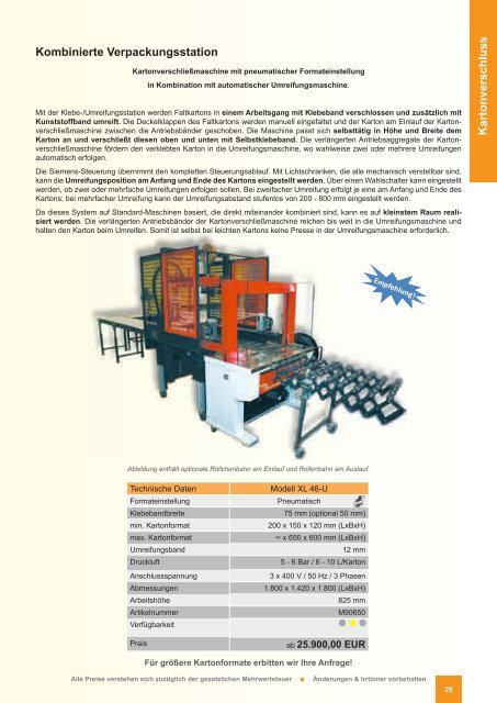 Maschinen & Geräte - Pro-System Verpackungstechnik GmbH