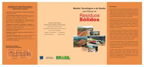 Folder modelo tecnologico - MinistÃ©rio do Meio Ambiente