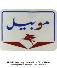 Mobil Libya Logo in Arabic â Circa 1960s - the Tripoli Reunion ...