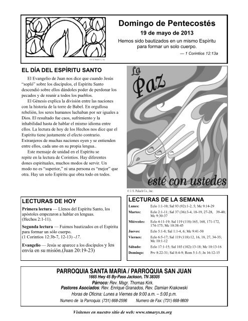 Domingo de PentecostÃ©s - Tn.org