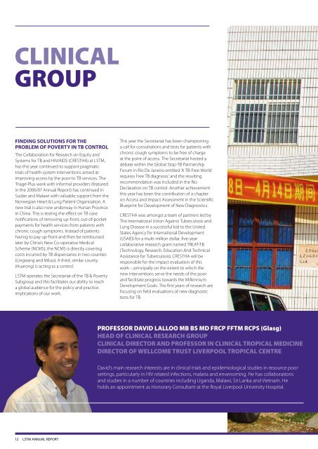 Annual Report 2008 - 2009 - Liverpool School of Tropical Medicine