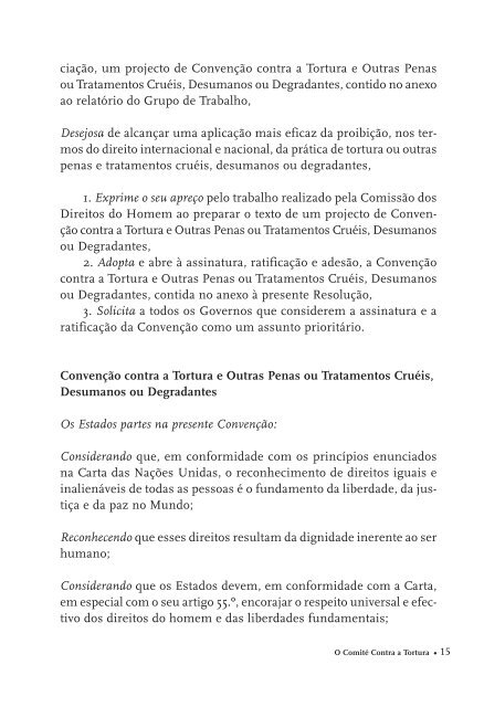 O ComitÃ© Contra a Tortura - Gabinete de DocumentaÃ§Ã£o e Direito ...