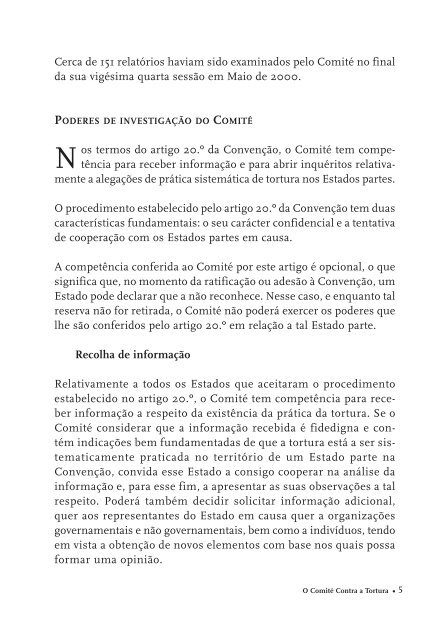 O ComitÃ© Contra a Tortura - Gabinete de DocumentaÃ§Ã£o e Direito ...