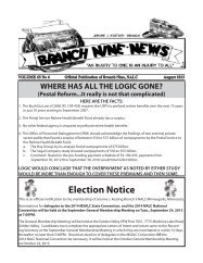 Election Notice - Branch 9 NALC