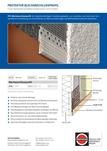 PROTEKTOR BlEchanschlussPROfil für WÄrMeDÄMMVerBunD ...