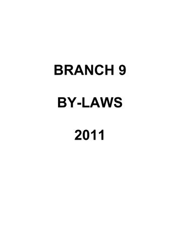 Branch 9 BY-LAWS here - Branch 9 NALC