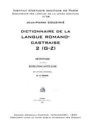 langue romano- castraise 2 (G-Z) - IEO ParÃ­s - Free