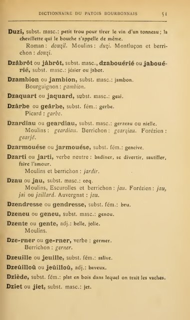 Grammaire et dictionnaire du patois bourbonnais - IEO ParÃ­s - Free