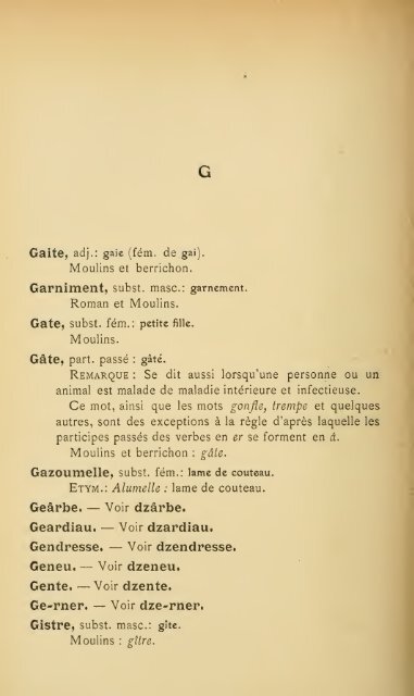 Grammaire et dictionnaire du patois bourbonnais - IEO ParÃ­s - Free