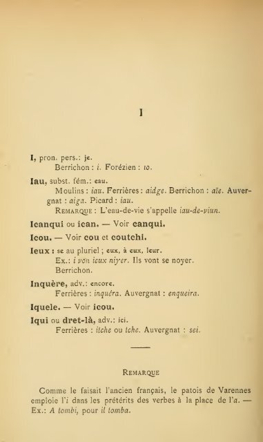 Grammaire et dictionnaire du patois bourbonnais - IEO ParÃ­s - Free