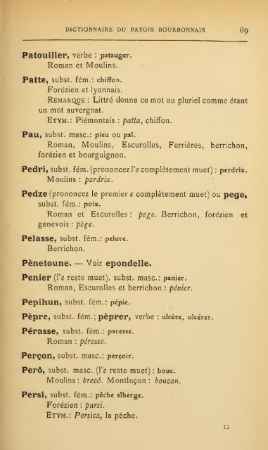 Grammaire et dictionnaire du patois bourbonnais - IEO ParÃ­s - Free