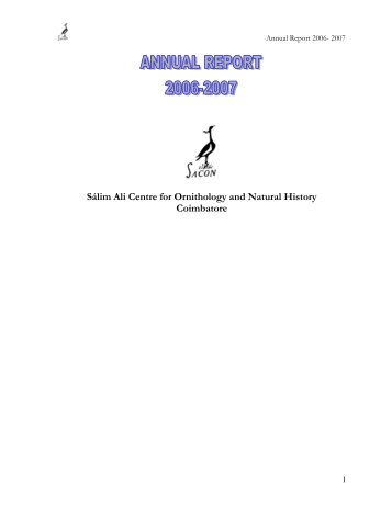 SACON Annual Report 2006-2007