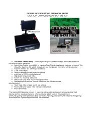 digital enterceptor 2 technical sheet digital in-car video recorder ...