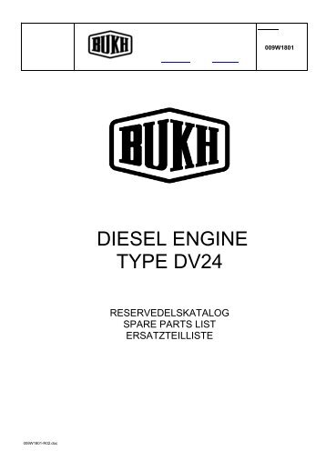 DIESEL ENGINE TYPE DV24 - BUKH Bremen