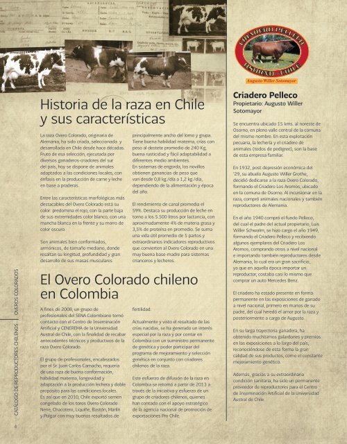 Catálogo de Reproductores Chilenos Overos Colorados