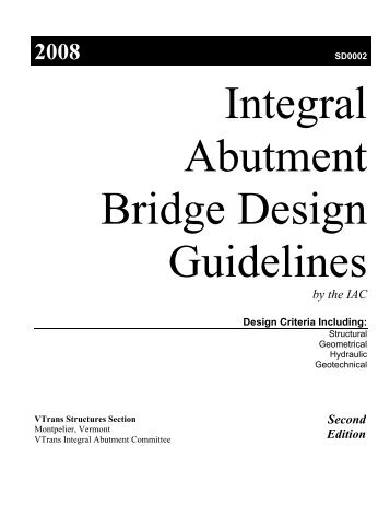 Integral Abutment Bridge Design Guidelines - Vermont AOT ...