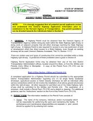 General Highway Permit Application Info - Vermont AOT Program ...