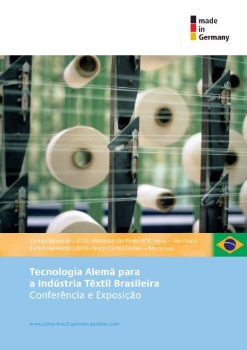 Tecnologia AlemÃ£ para a IndÃºstria TÃªxtil Brasileira ... - ABTT