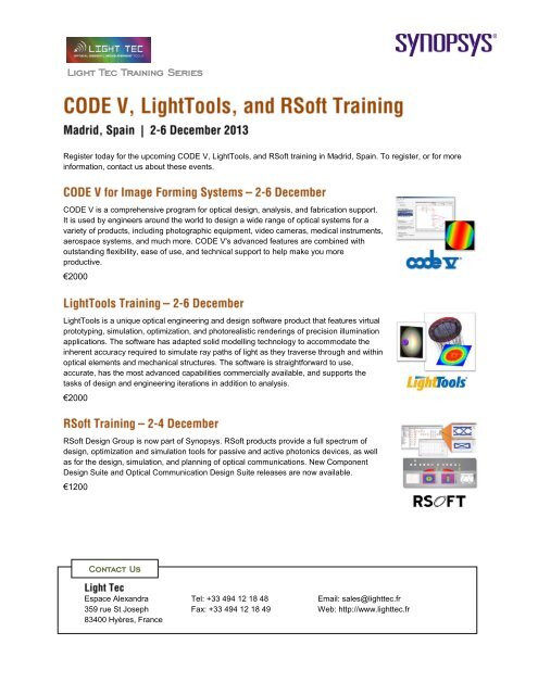 download the program - Light Tec