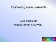 Scattering measurements - Light Tec