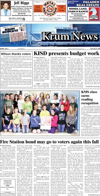 KISD presents budget work 940-458-8515 - Lemons Publications