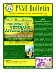 PVAO Bulletin - Philippine Veterans Affairs Office