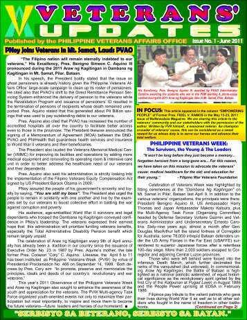 VETERANS' UPDATE.pdf - Philippine Veterans Affairs Office Website