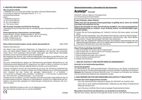 2338 Acetolyt - Protina Pharmazeutische GmbH