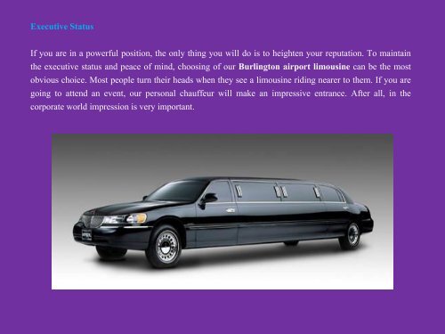 Top Benefits of Choosing Burlington Limousine Service