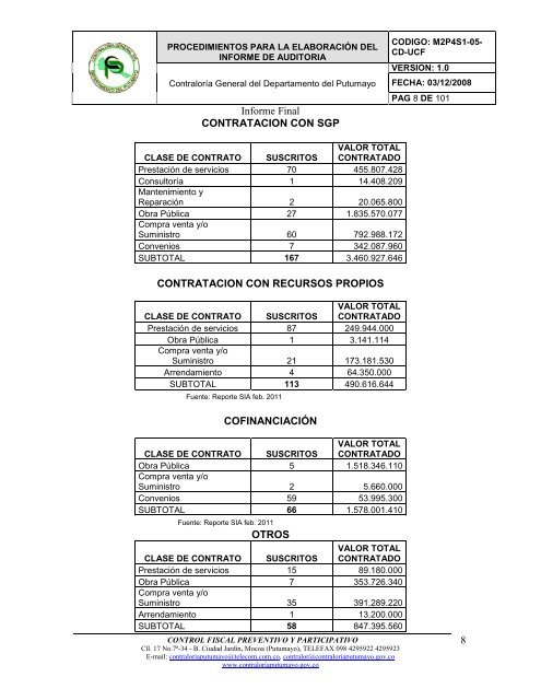 informe de auditorÃ­a gubernamental con enfoque integral