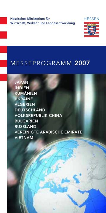 MESSEPROGRAMM 2007 - HA Hessen Agentur GmbH