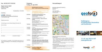 Fachkongress für Bohrtechnik, Brunnenbau und Geothermie 17./18 ...