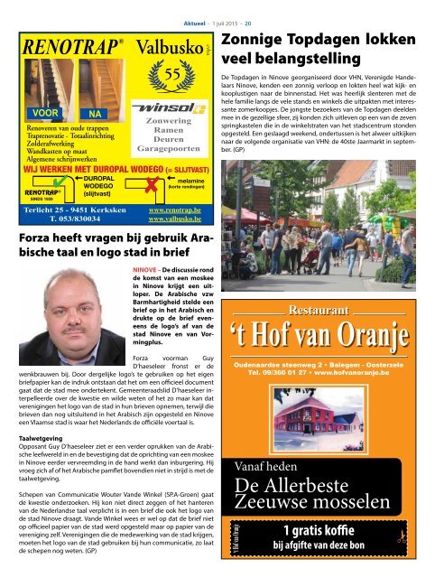 Aktueel Ninove 1 juli 2015